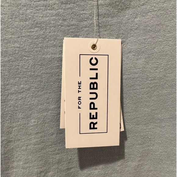 For the Republic Light Blue Dolman shortsleeve T Shirt-size Small - Picture 3 of 8